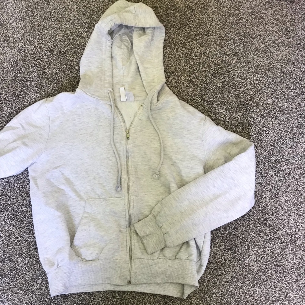 H&M heather grey zipped hoodie